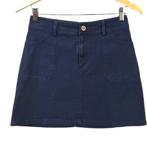 Cooper Key Miniskirt, Navy, Size 7
